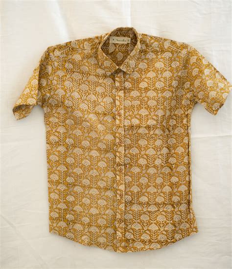 Burly Wood Hand Block Printed Shirt – Sukoon fab