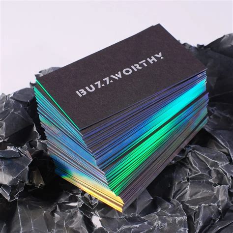 Holographic Foil Business Cards 的图像结果