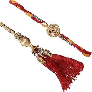 CraftVatika Rakhi Gift for Brother Bhabhi with Showpiece Combo Gift ...