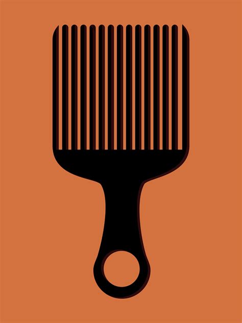 Afro Pick Digital Download Printable Art Print Terra Cotta African ...