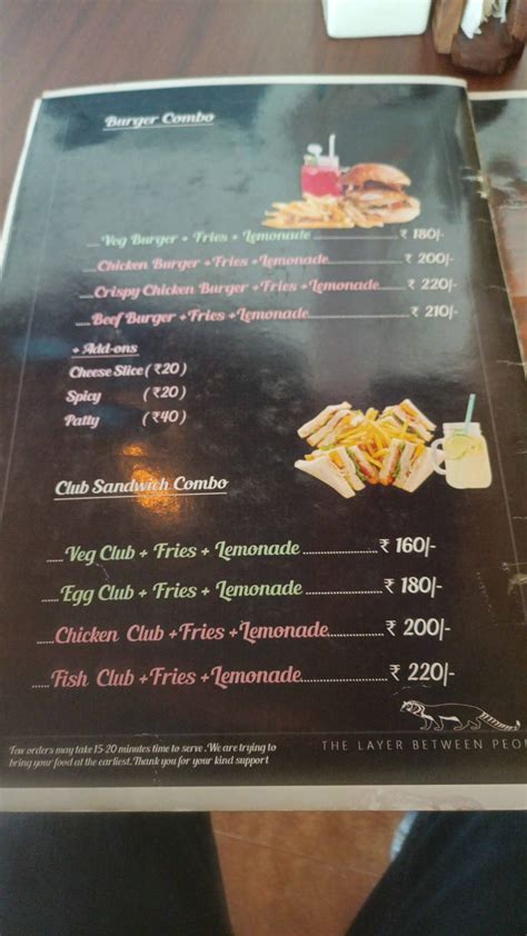 Menu at Rapport Coffee, Cherpunkal