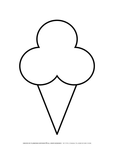 Ice Cream Cone Template | Planerium - Worksheets Library