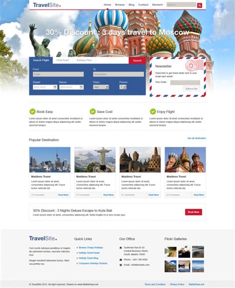 国外旅游酒店网站模板整站下载