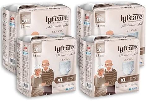 Lyfcare Classic Adult Diapers Extra large Size (XL) - 40 Units (Pack of ...