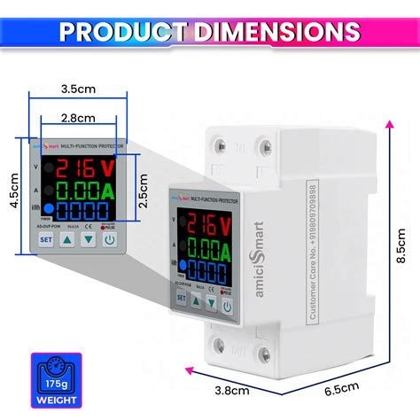 Digital Energy Meter Over/Under Voltage & Overload Protection Device w ...