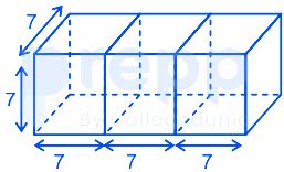 3 cubes each of volume 343 cm 3are joined end to end. What is the total ...