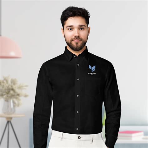 Embroidered Office Shirts for Men | Men's Dress Formal Shirts | VistaPrint