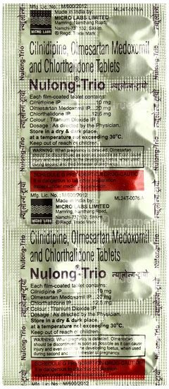 Nulong Trio 20/10/12.5 MG | Order Nulong Trio 20/10/12.5 MG Tablet ...