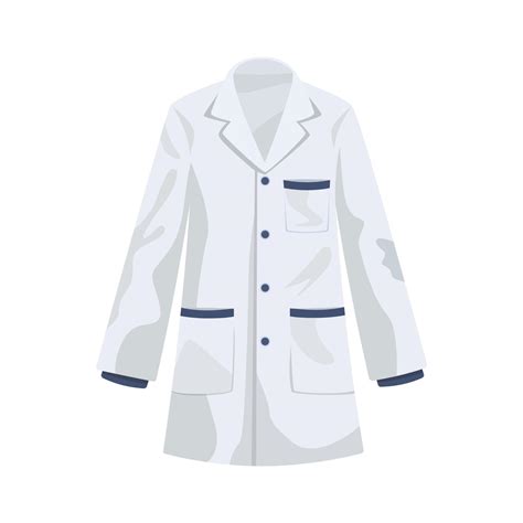 White doctor coat, medical uniform. Lab costume. Isolated on white background. 47535468 Vector ...
