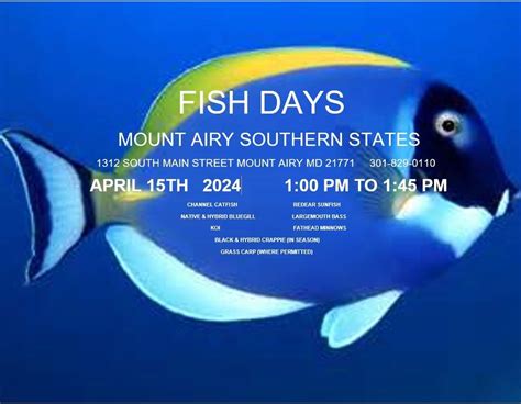 FISH DAYS, 1312 S Main St, Mount Airy, MD, United States, Maryland ...
