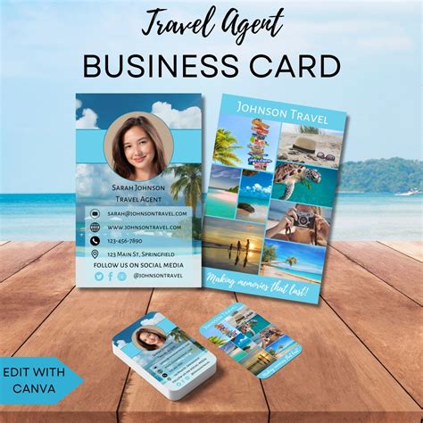 Travel Agent Business Cards 的图像结果
