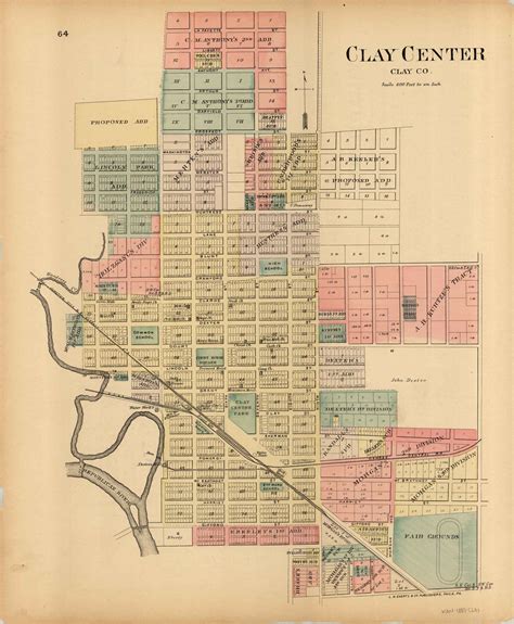 L.H. Evert’s 1887 Map of Clay Center, Kansas - high-endsupermarkets.com