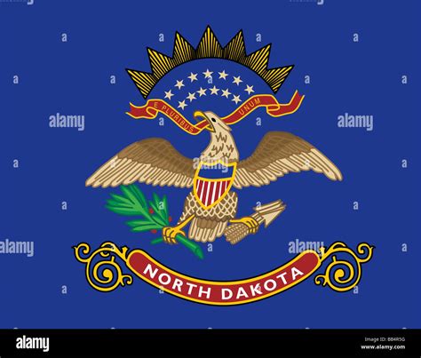 North Dakota state flag Stock Photo - Alamy