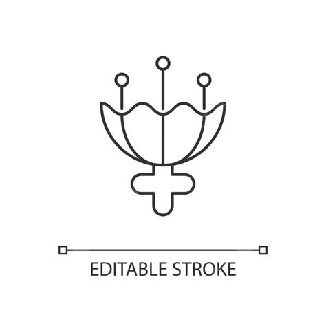 Gender Symbol For Female Linear Icon Lady Girly Icon Vector, Lady, Girly, Icon PNG and Vector ...
