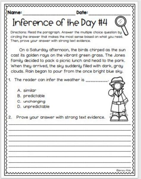 Image result for 2nd Grade Text Evidence Examples PDF
