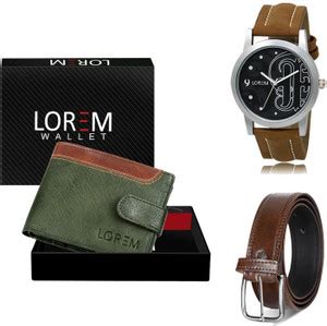LOREM Belt, Wallet & Watch Combo Price in India - Buy LOREM Belt ...