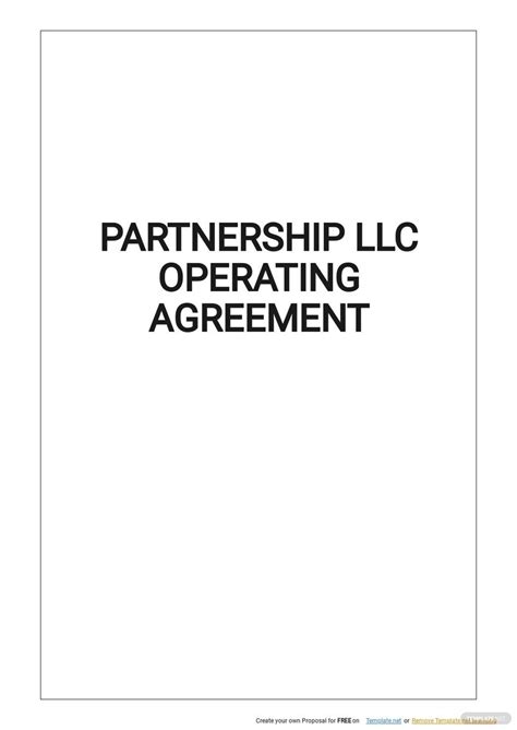 Limited Partnership Operating Agreement 的图像结果