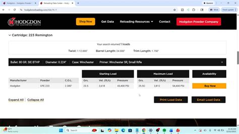 Hodgdon Load Data A-Z – Ultimate Reloader