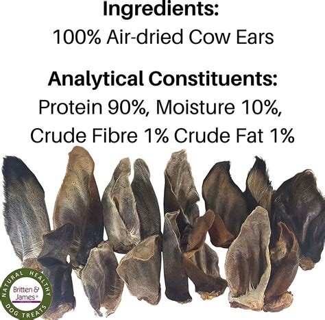 15 Cow Ears with Hair for Dogs - Britten & James