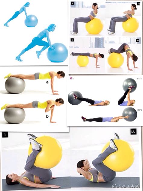 My ab workout with stability ball | Ball exercises, Stability ball ...