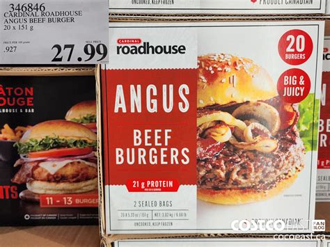 346846 CARDINAL ROADHOUSE ANGUS BEEF BURGER 20 X 151 G 27 99 - Costco ...