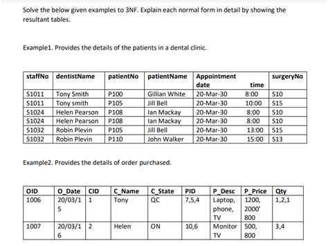 Image result for Example of 3NF