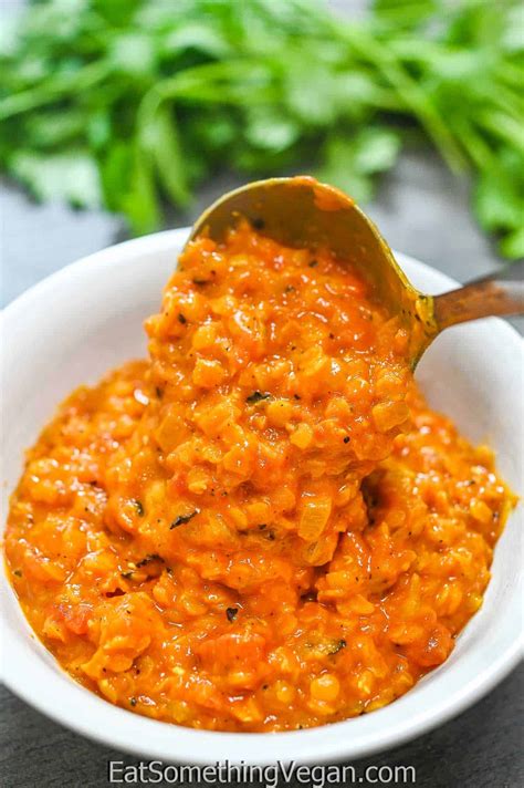 Hearty Red Lentil Stew - Eat Something Vegan