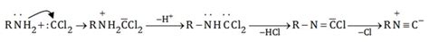 In the carbylamine reaction, R-X is converted to R-Y via the ...