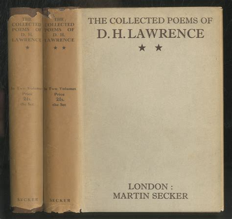 The Collected Poems of D.H. Lawrence. Two volumes von LAWRENCE, D.H ...