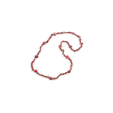 Avalaya Long Red Glass Bead, Sea Shell Nugget | Ubuy India