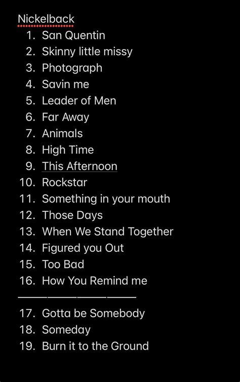 Nickelback Tour Song List 2024: Experience the Ultimate Setlist