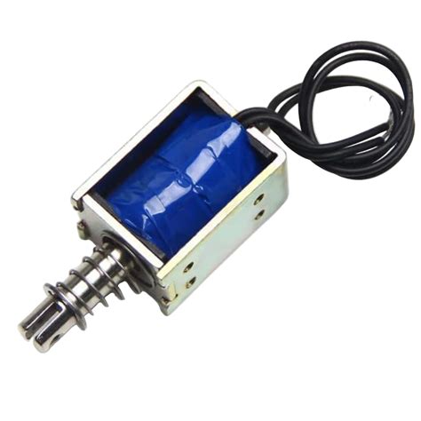 12V Solenoid Lock | 1.5–35N Push Pull Long Stroke Electromagnet