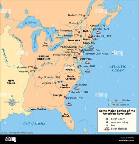 American Revolution Map Of Battles