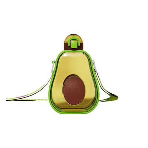 Bfogop Avocado Water Bottle, Leak Proof Bottles with Straw, Novelty Avocados Shaped, Large ...