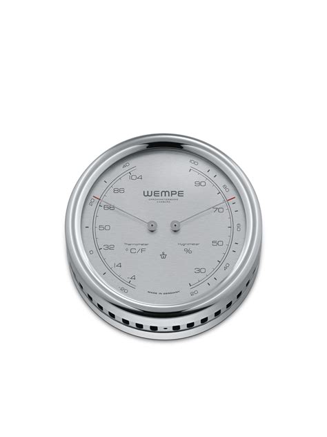 Thermo-/hygrometer ship's clock PILOT IV stainless steel | Wempe ...