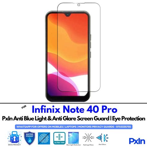 Anti Blue Light and Anti Glare Screen Guard for Infinix Note 40 Pro ...