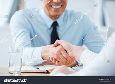 Sealing Deal Closeup Two Business People Stock Photo (Edit Now) 281081750