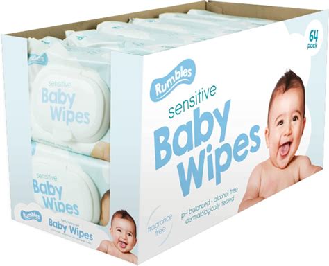Unscented Rumbles Baby Wipes Wet Wipes Sensitive Wipe Multipack Ph ...