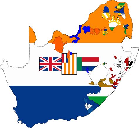 Flag Map Of South Africa 1928-1994 - Old South African Map Clipart ...