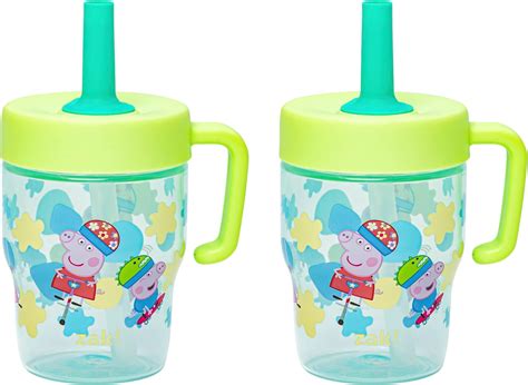 Amazon.com: Zak Designs Peppa Pig Capri Toddler Tumbler For Travel or At Home, 10oz 2-Pack ...