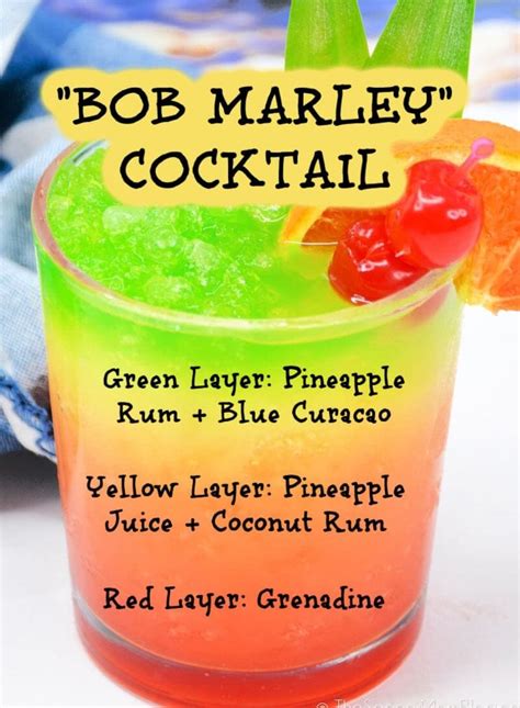 Bob Marley Drink (Layered Cocktail Recipe) - The Soccer Mom Blog