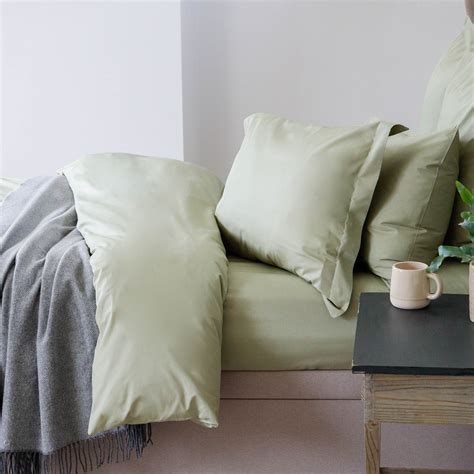 Sage Green Organic Cotton Duvet Cover - Marquis & Dawe