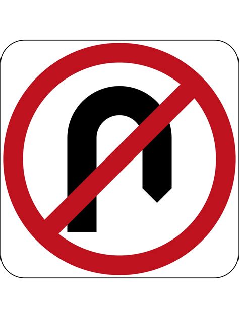 No U Turn Sign (Regulatory) - Buy Now