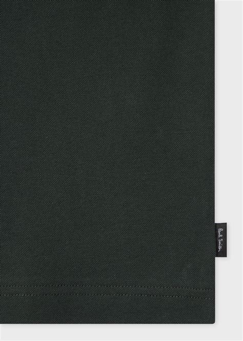Men's Dark Green Polo Shirt With Stripe Tipping
