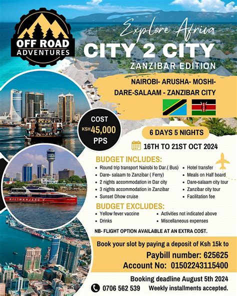 Explore Africa City 2 City Zanzibar Edition, Zanzibar Island, Kati, 16 ...