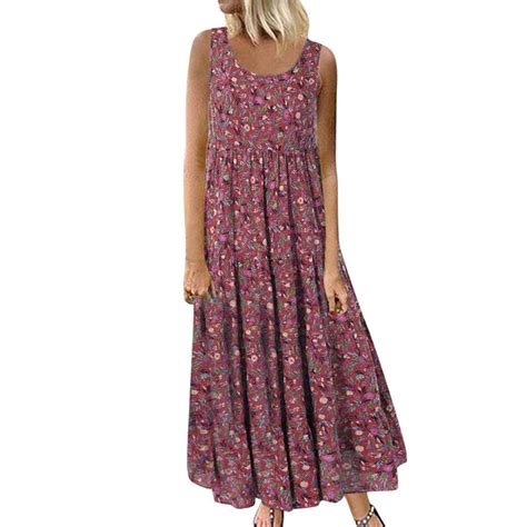 Mchoice Summer Dresses 2025 for Women Plus Size Casual Boho Floral ...