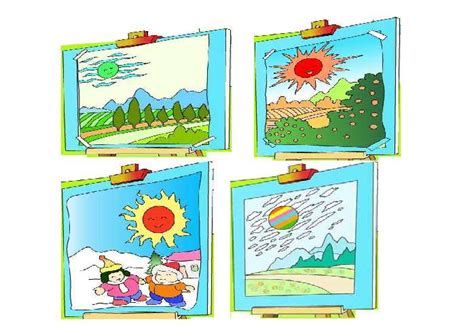 四个太阳卡通,四个太阳图片绘画,四个太阳图画_大山谷图库