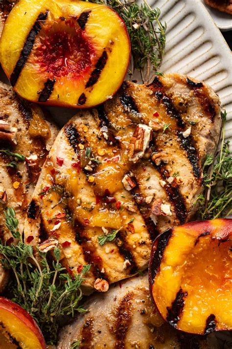 Glazed Pork Chops with Peaches and Bourbon Glaze - Julia's Album