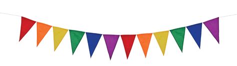 Rainbow Pennant Banner Clip Art