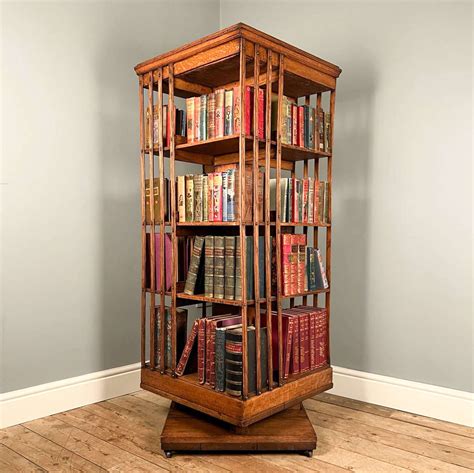 Stylish Oak Cambridge Revolving Bookcase in Antique Bookcases & Shelves